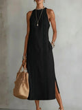 Women's Halter Lace Patchwork Dress