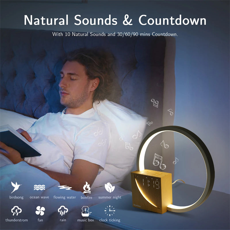 Wood Touch Lamp with Nature Sounds