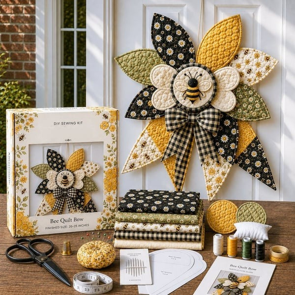DIY Oversized Quilted Bow Sewing Kit