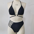 Leopard Halter Cut-Out Bikini