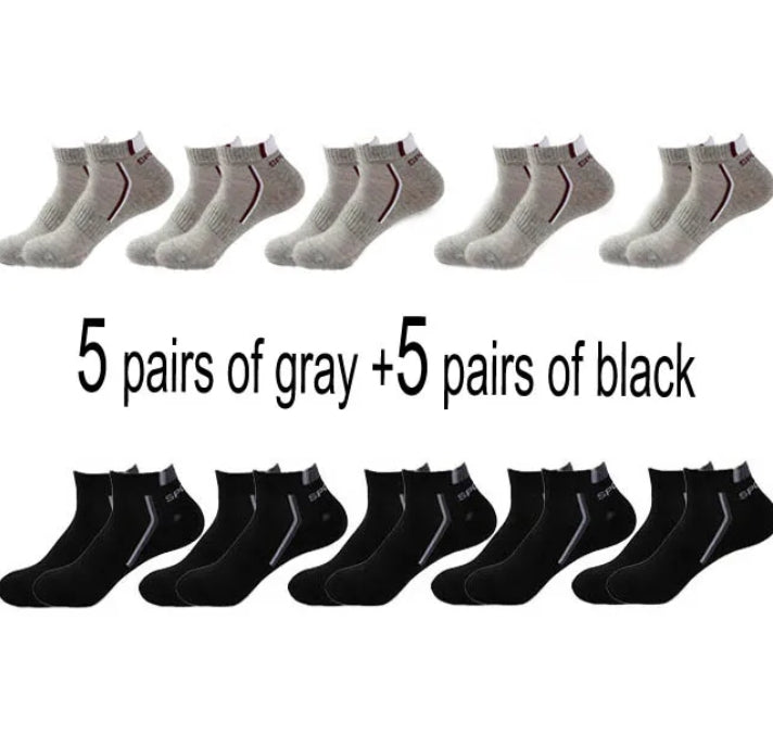 Men's Cotton No-Show Socks (Multi-Pack)