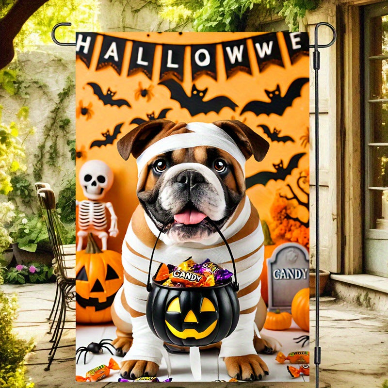 Halloween Linen Garden Flag