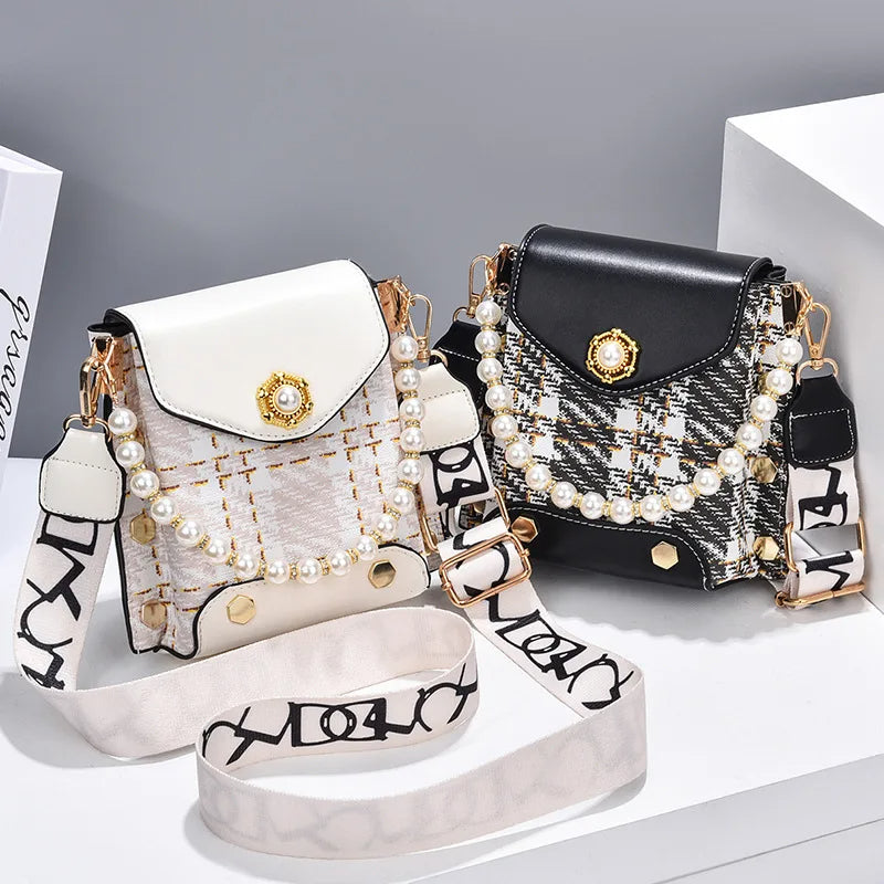 Pearl Chain Mini Crossbody Bag