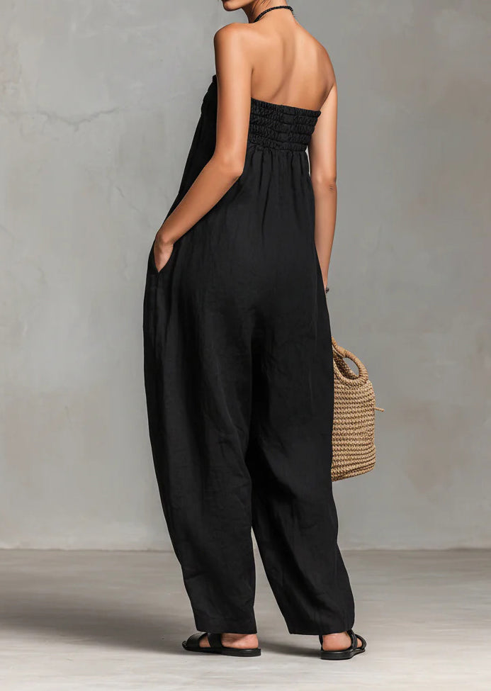 Strapless Ruched Jumpsuit