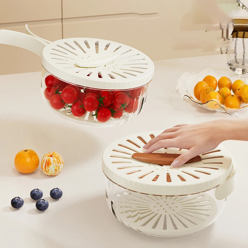 Draining Fruit Basket with Lid