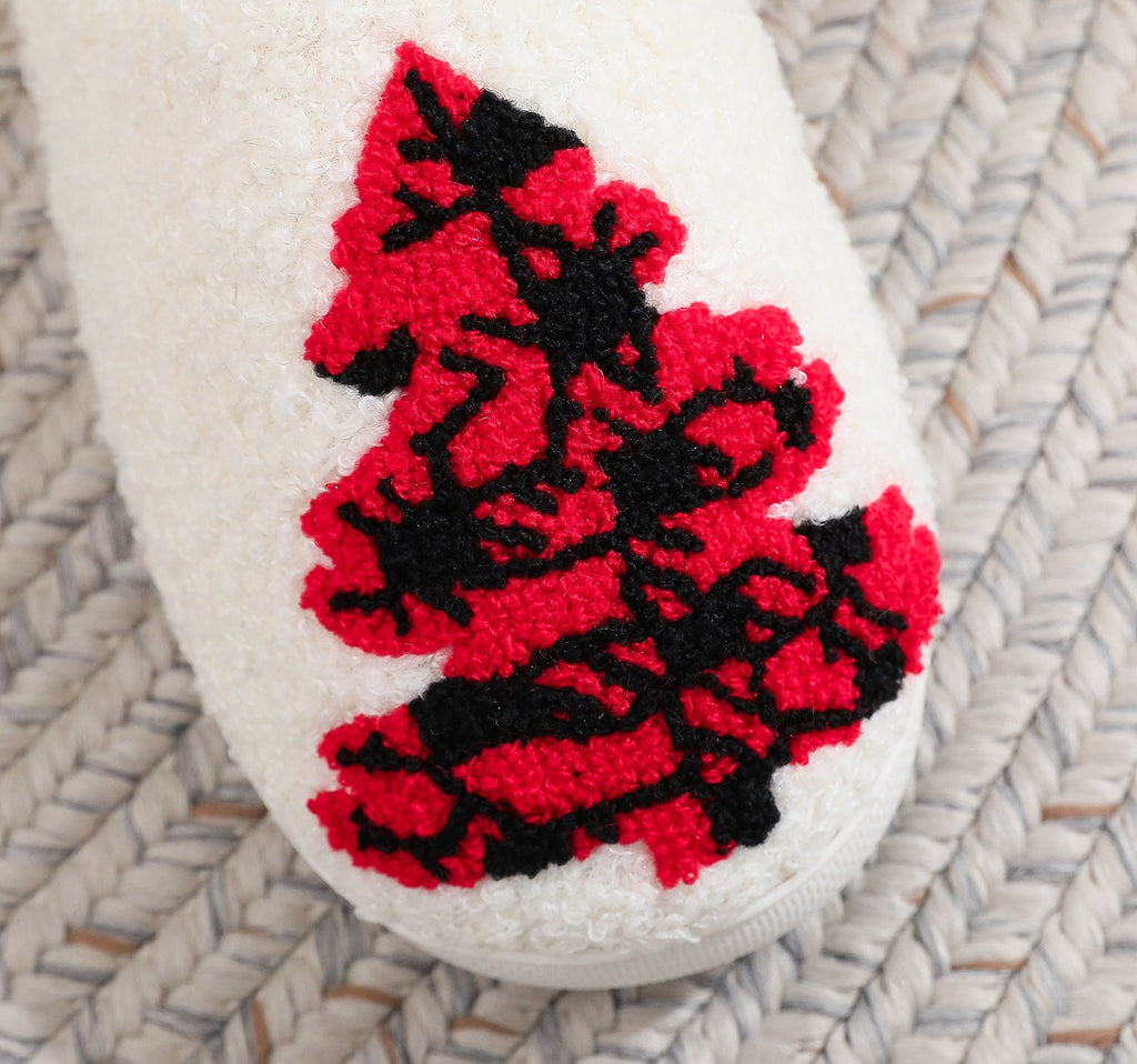 Christmas Tree Fuzzy Slippers