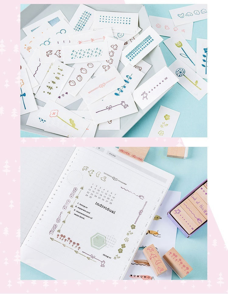 Mini Kingdom Wooden Stamp Set (6 pcs)