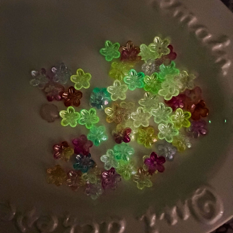 Glow-in-the-Dark Flower Beads