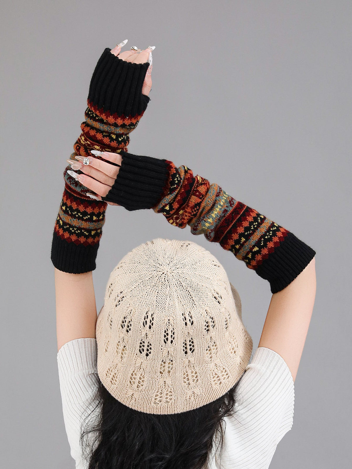 Boho Fingerless Arm Warmers
