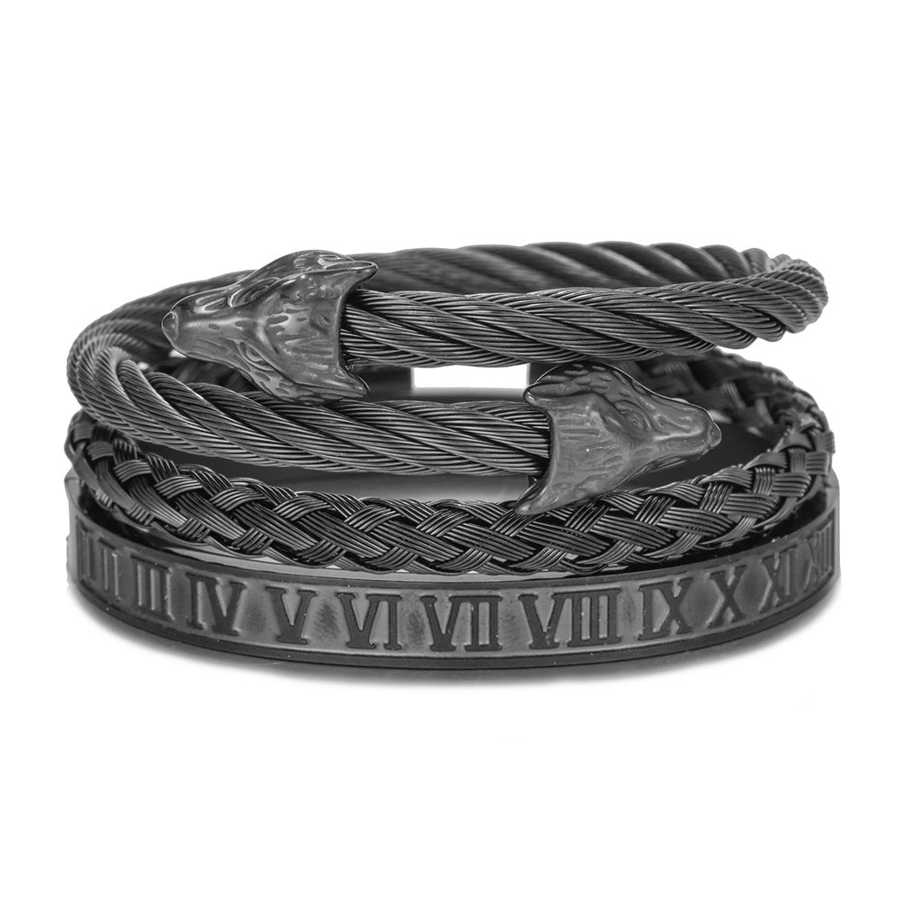 Roman Numeral Bangle Set