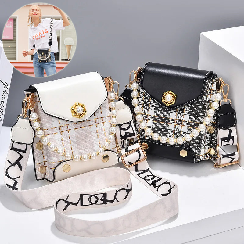 Pearl Chain Mini Crossbody Bag