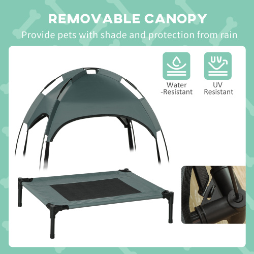 Elevated Dog Cot with Canopy