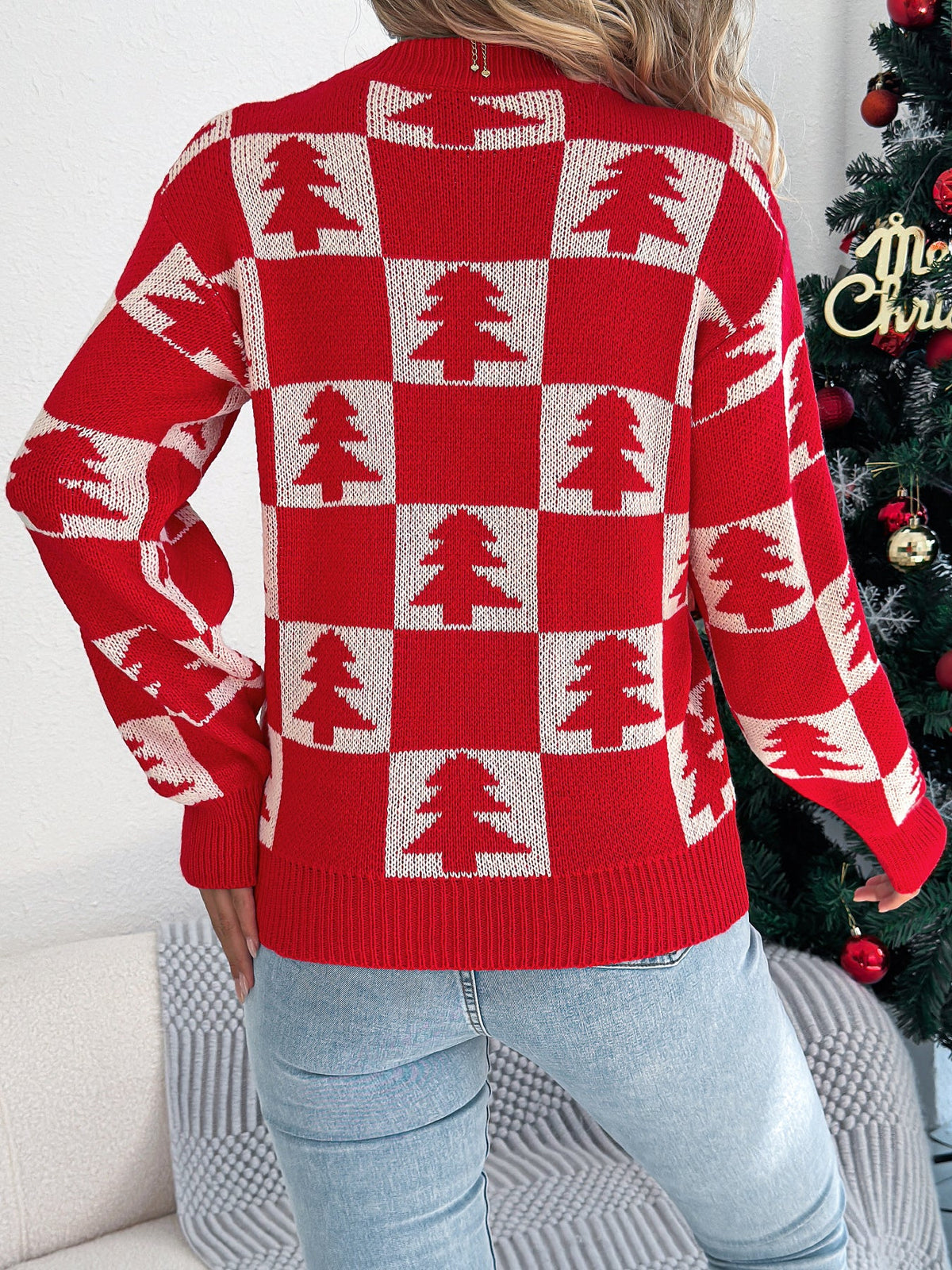 Fuzzy Christmas Tree Sweater