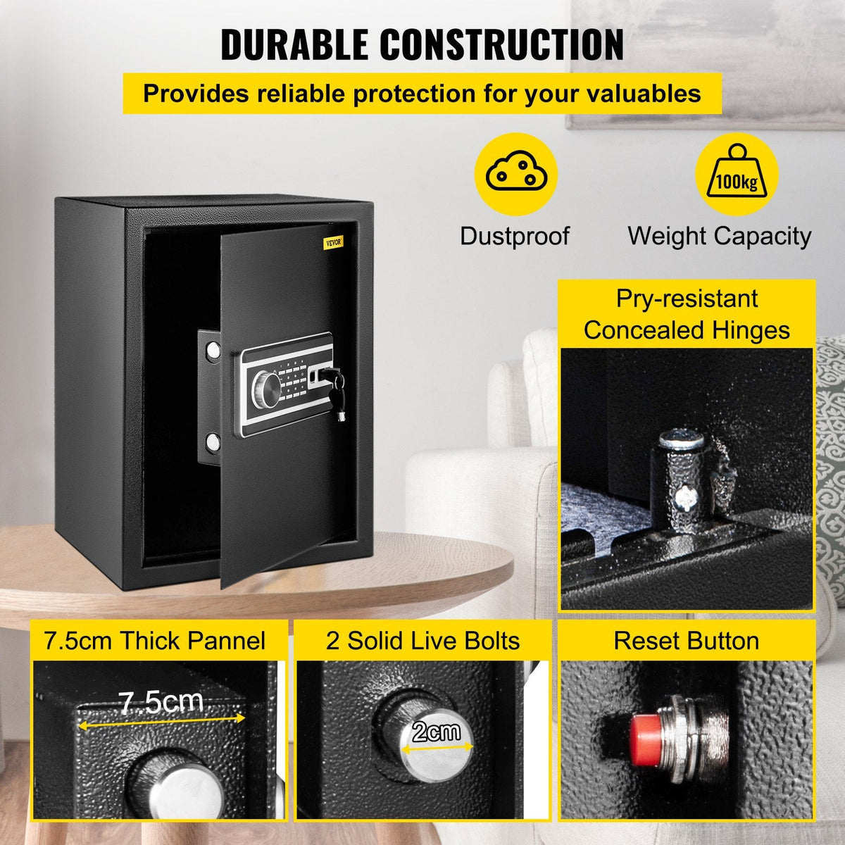Fingerprint Safe with Keypad (2.1 cu ft)