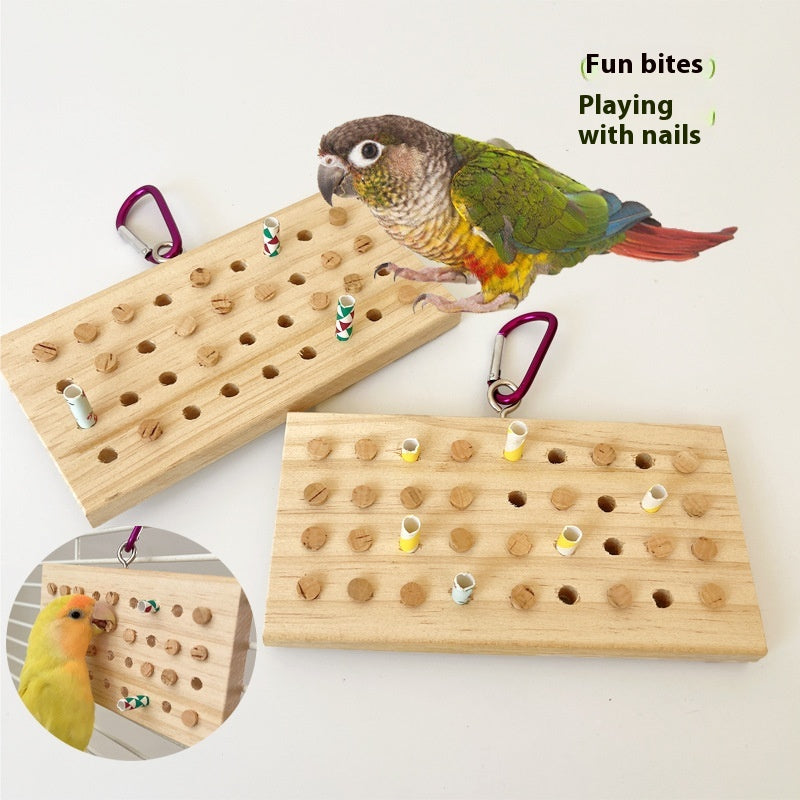 Wooden Keyboard Parrot Toy