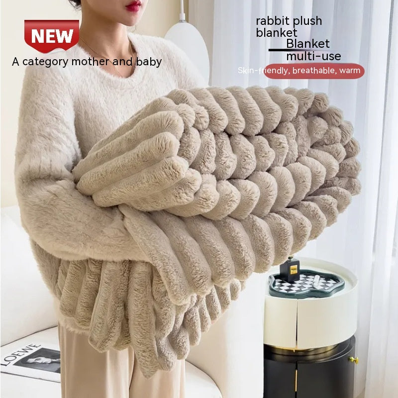 Bubble Faux Fur Throw Blanket