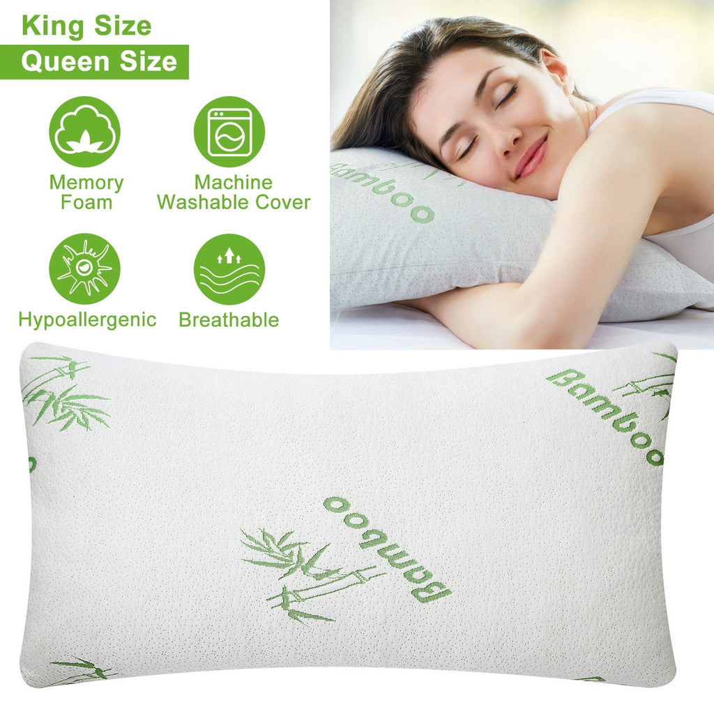 Memory Foam Pillow with Bamboo-Rayon Cover