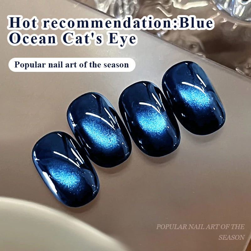 Magnetic Cat-Eye Gel Polish – Ocean Blue (10 ml)