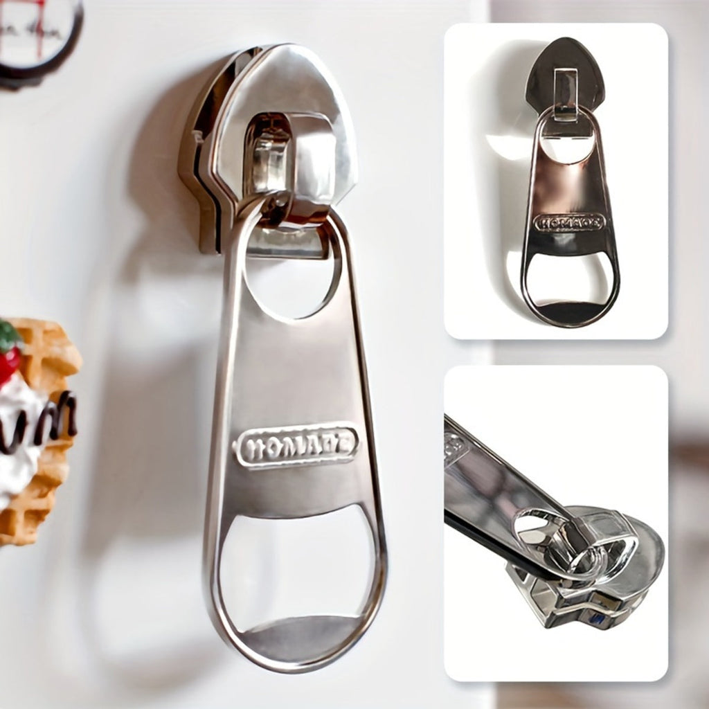Magnetic Zipper Bottle Opener