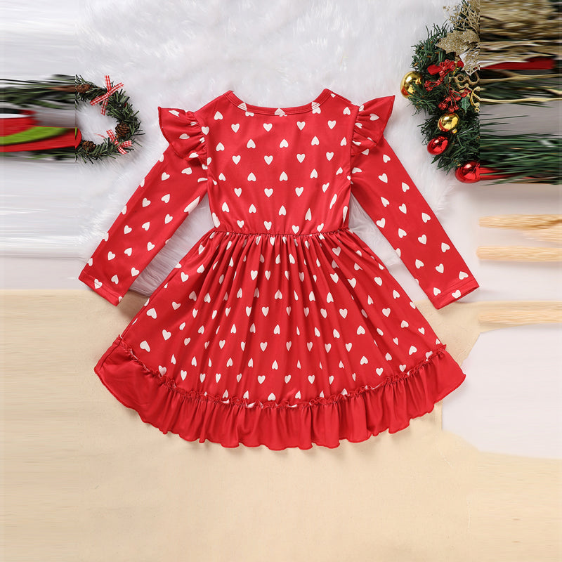 Toddler "LOVE" Embroidered Heart Dress