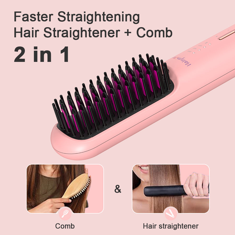 Cordless Beard & Hair Straightening Brush