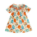 Toddler Pumpkin Smocked Dress