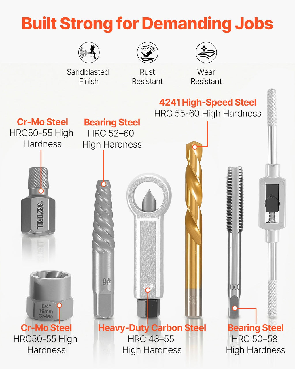 63-Piece Screw Extractor Set