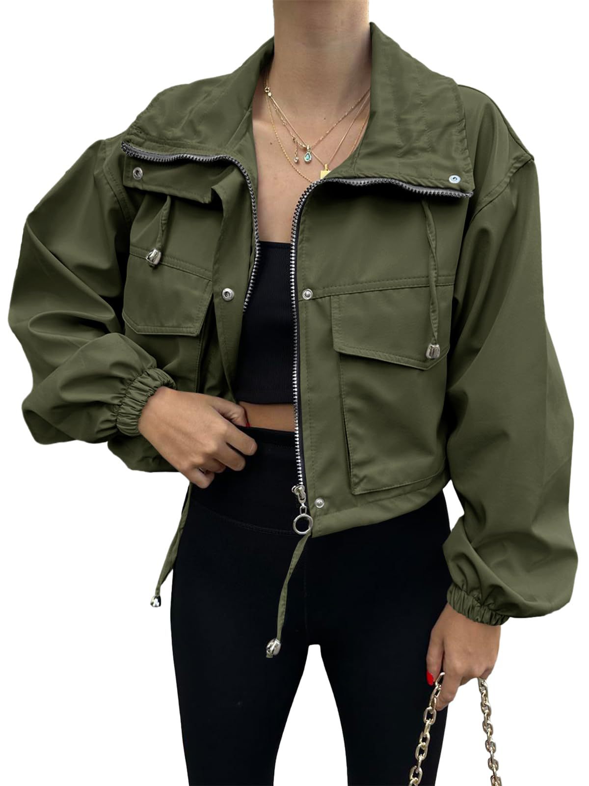 Short Zip Trench Jacket