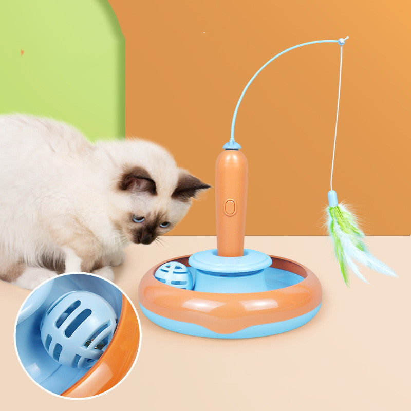 Cat Feather Turntable Toy