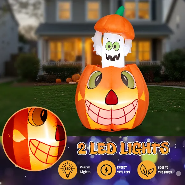 2.8 ft Inflatable Pumpkin Ghost
