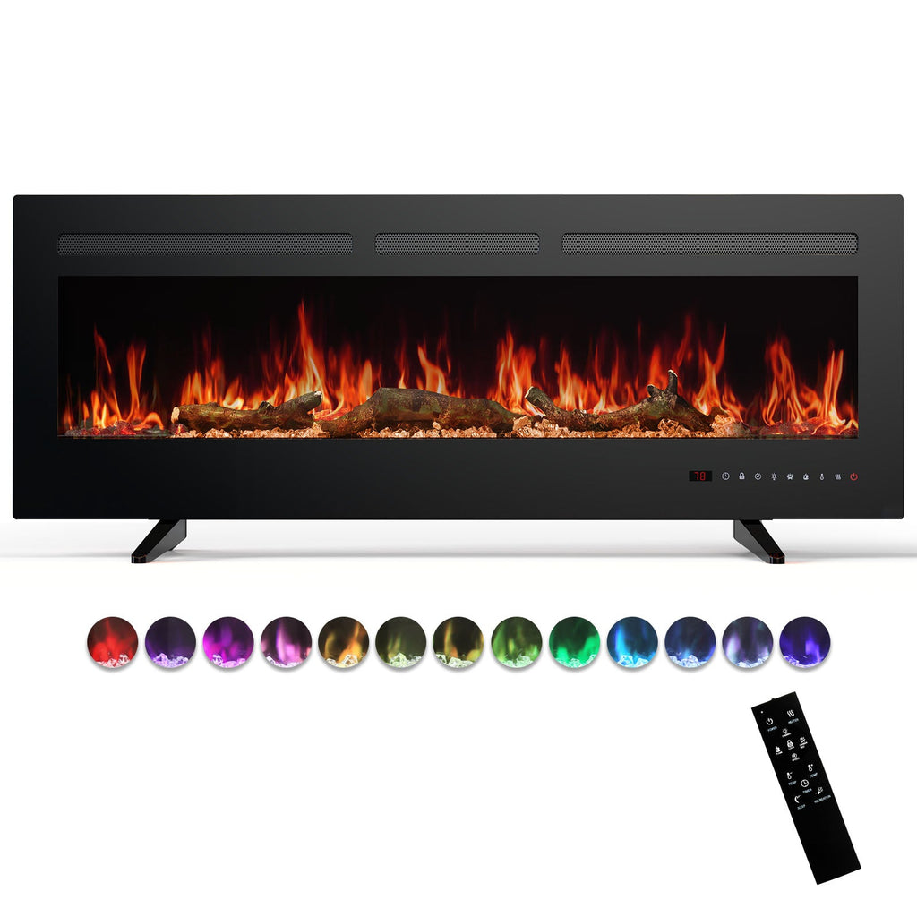 Electric Fireplace Heater with Remote