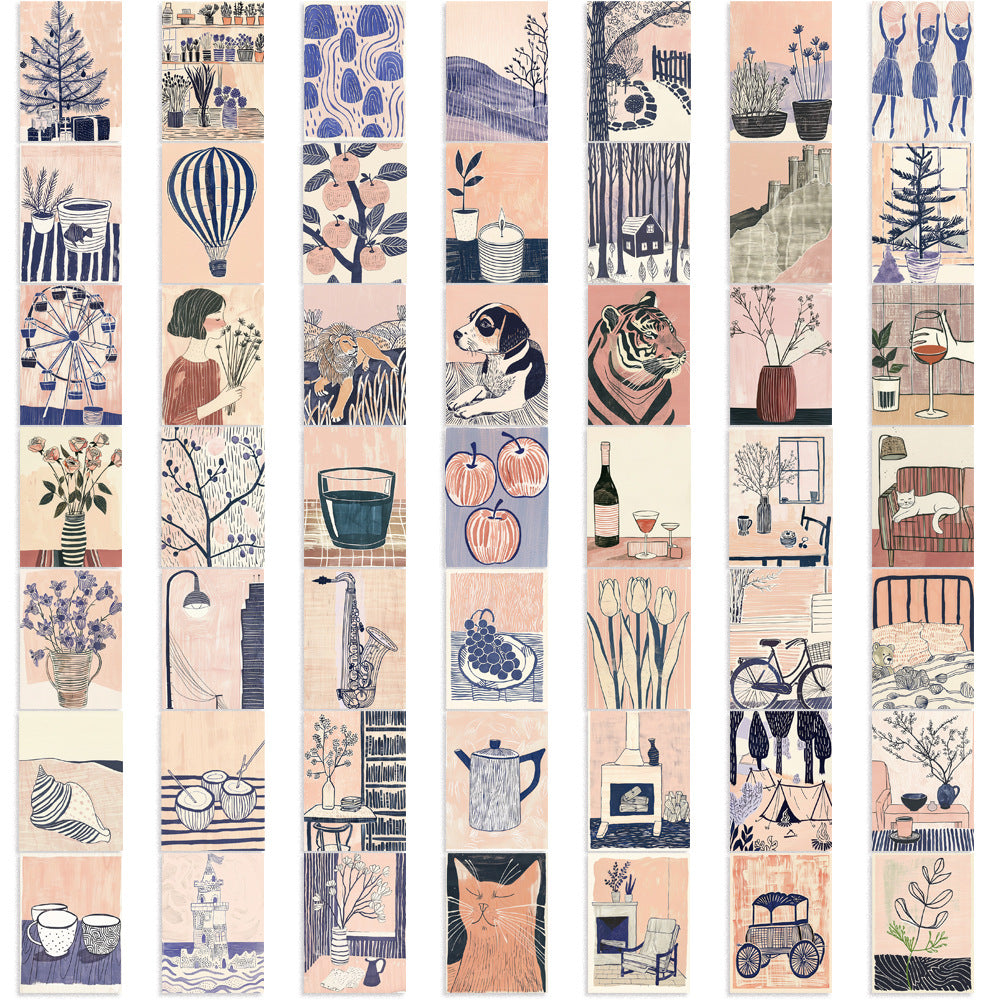Abstract Art Sticker Pack (55 pcs)