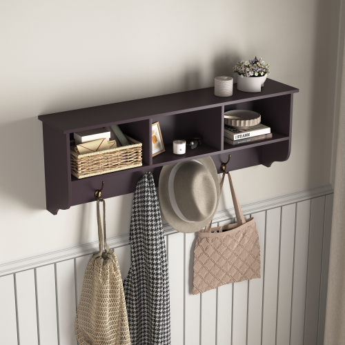 Wall Coat Rack with Shelf