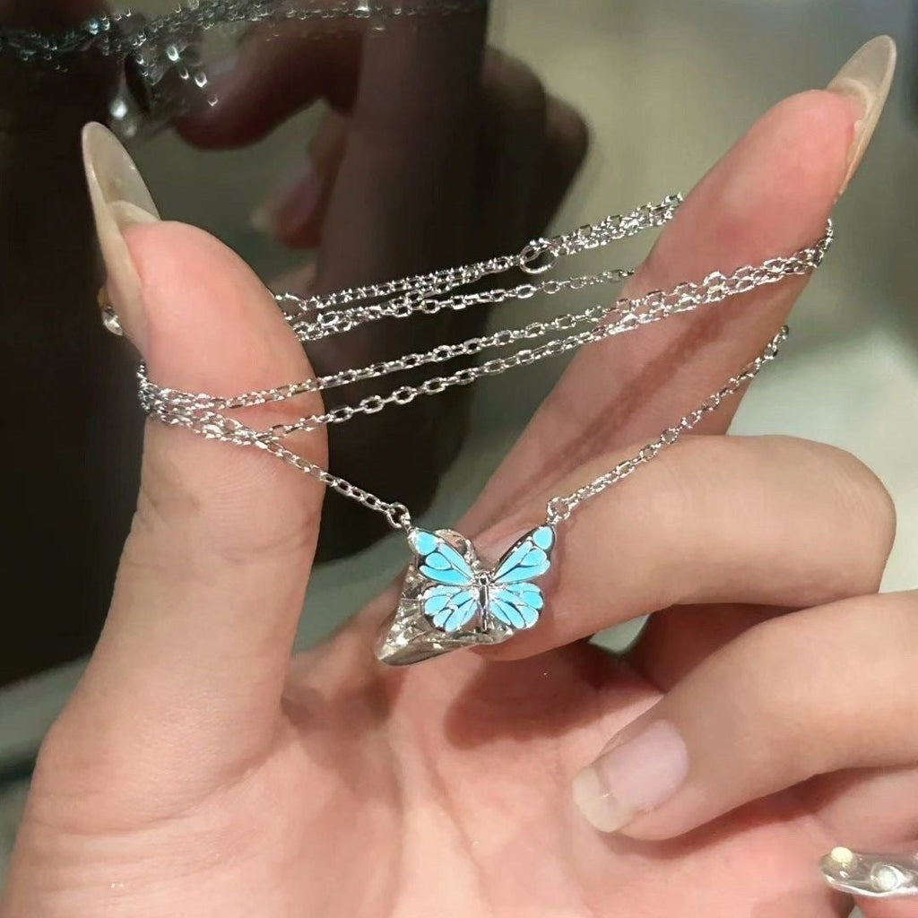 Glow-in-the-Dark Butterfly Necklace & Bracelet