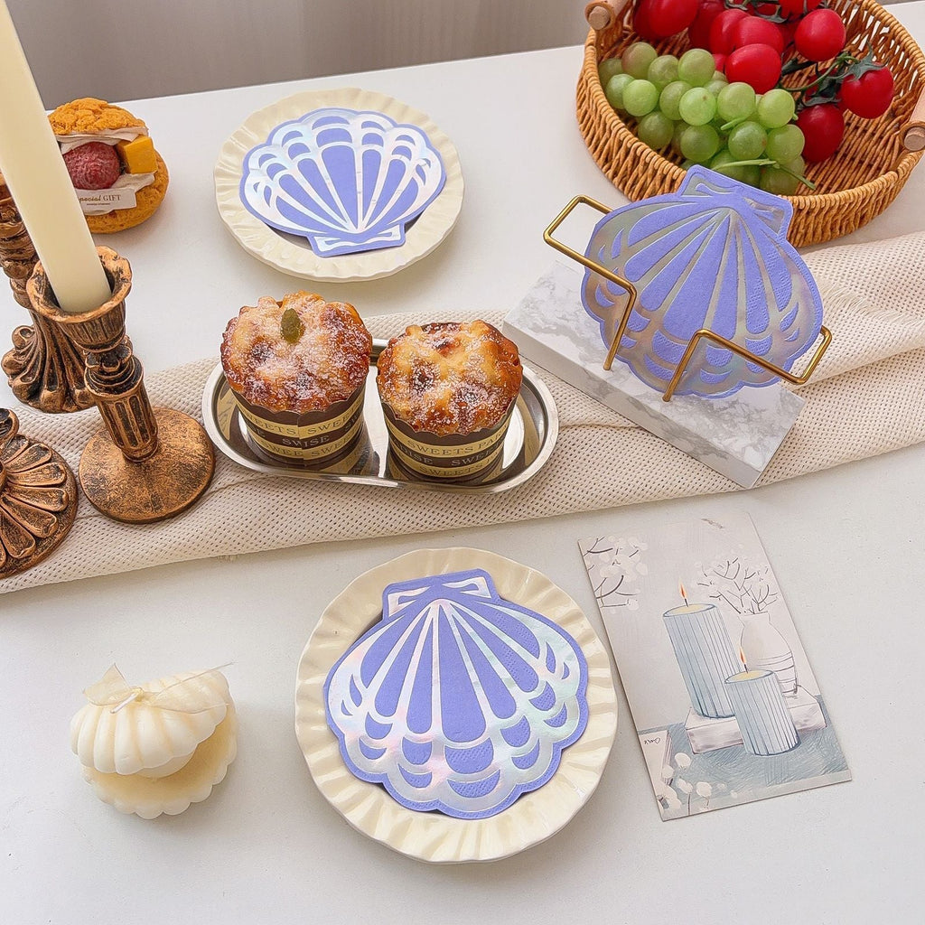 Gold Shell-Shaped Party Napkins