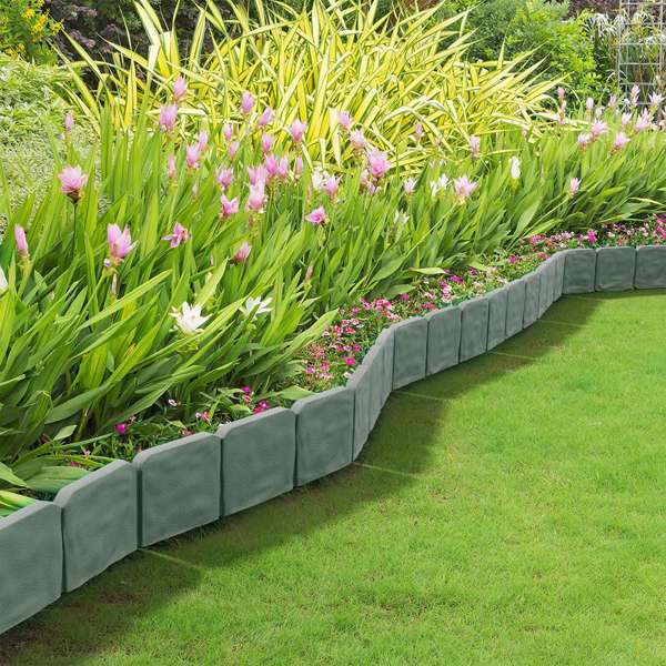 Faux Stone Lawn Edging