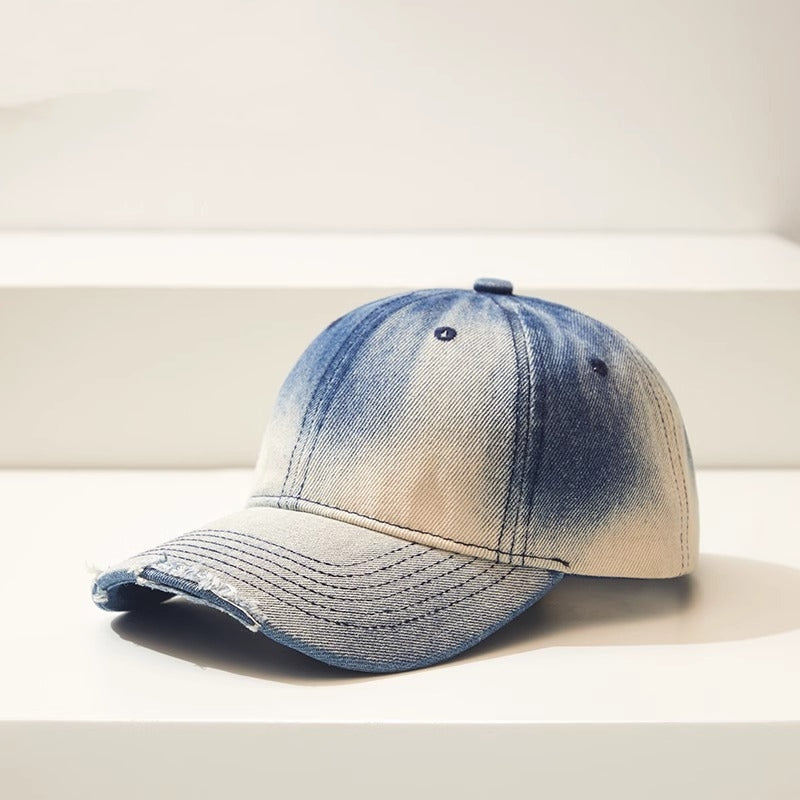 Distressed Denim Baseball Cap