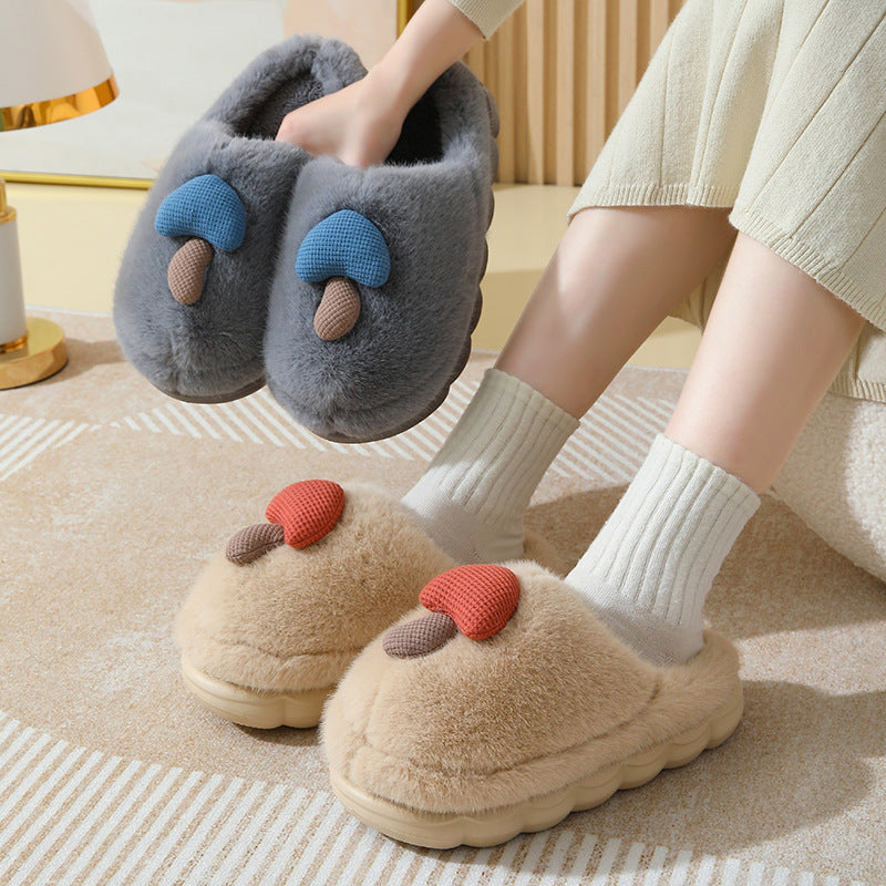Mushroom Plush Slippers