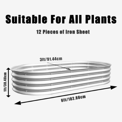 Galvanized Raised Garden Beds (2 pcs)