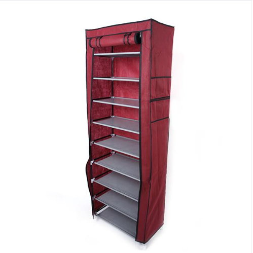 9-Grid Fabric Shoe Cabinet