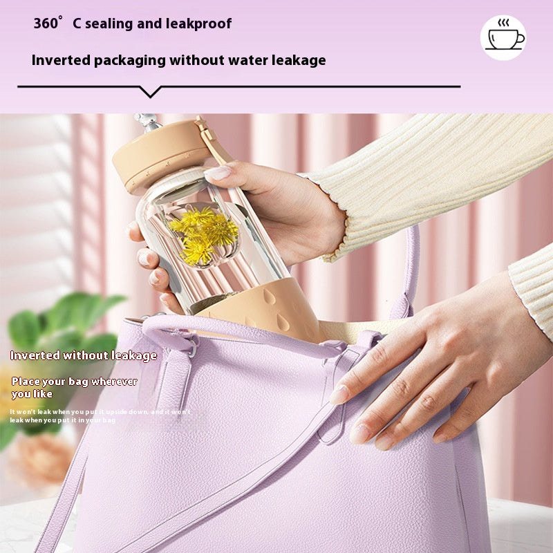 Glass Tea Infuser Tumbler