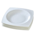 White Bone China Square Plates (Set of 6)