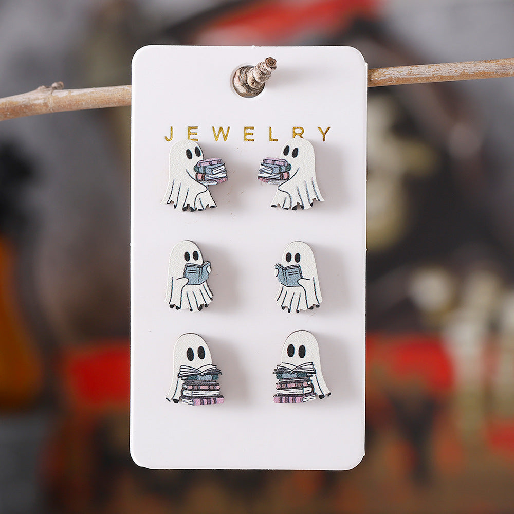 Halloween Wooden Earring Set