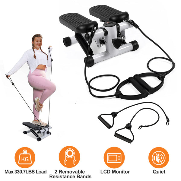 Mini Stepper with Resistance Bands