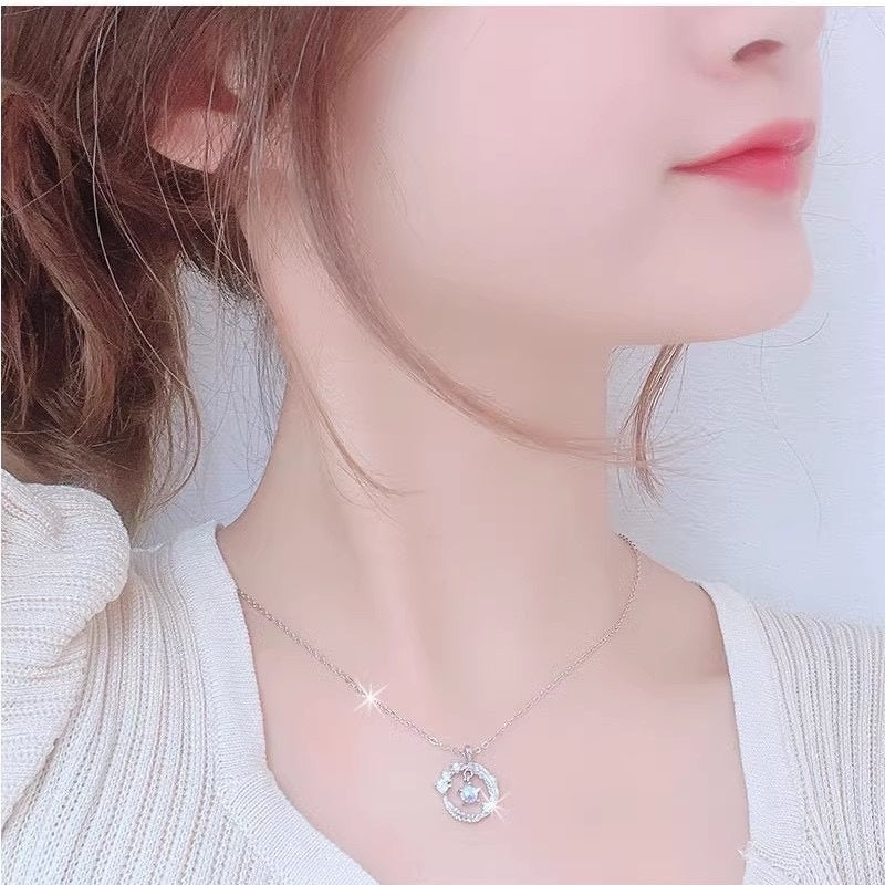 Silver-Tone Feather Pendant Necklace