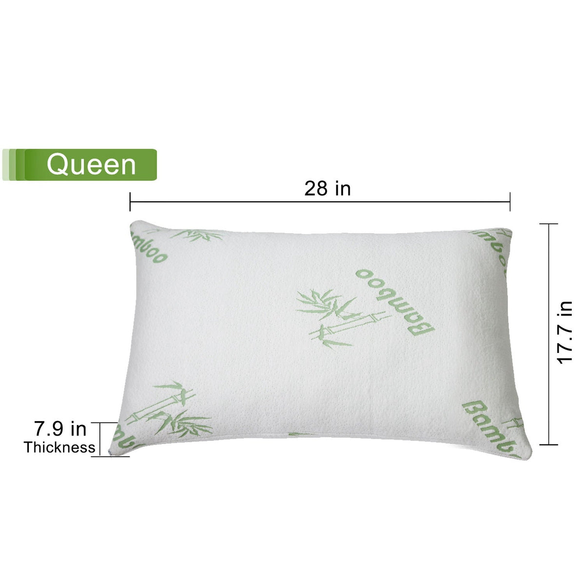 Shredded Memory Foam Pillow with Bamboo Cover