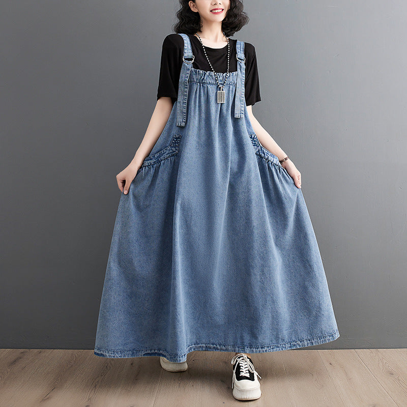 Women's Denim Overall Dress