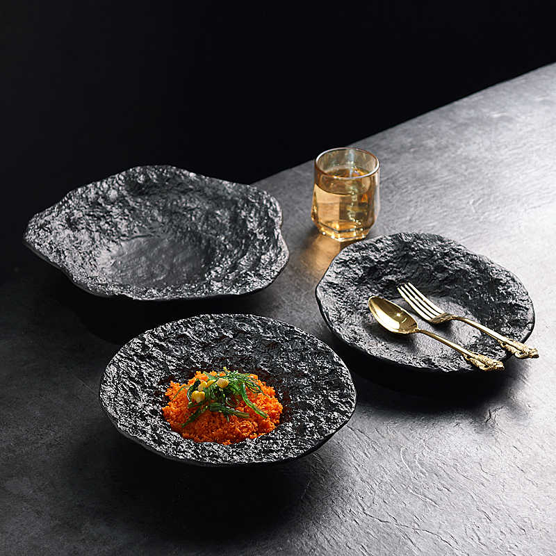 Rock-Glaze Ceramic Soup Plate