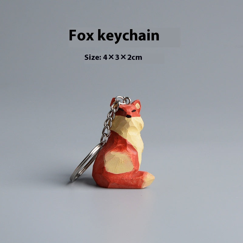 Hand-Carved Wooden Animal Figurine