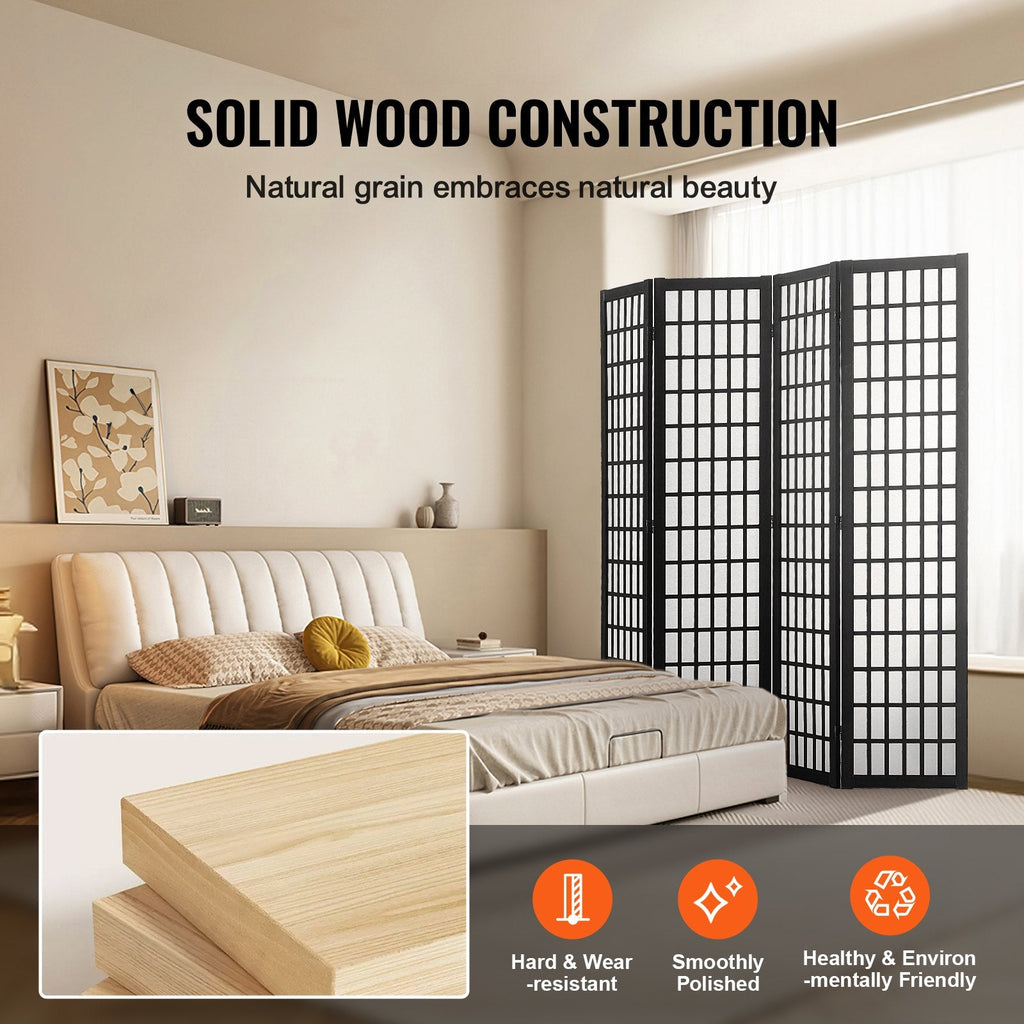 4-Panel Folding Room Divider